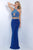Intrigue - Two-Piece Crisscross Cutout Evening Gown 169 in Blue