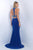 Intrigue - Two-Piece Crisscross Cutout Evening Gown 169 In Blue