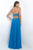 Intrigue - Shimmering Embellished Strapless A-line  Dress 173 in Blue