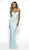 Intrigue by Blush - 500 Fully Beaded Sleeveless Sheath Long Gown In Green