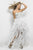 Blush - Sheer Ruffled Sweetheart High-Low Gown 9560 in White