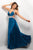 Blush - Embellished Halter Strap Neck A-line Gown 9622 in Blue