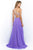 Blush - One Shoulder Beaded Long Dress 9965 in Purple