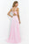 Blush - Shirred Sweetheart Empire A-Line Gown 9989 in Pink