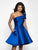 Blush Couture - C1133 Rosette One Shoulder Strap A-Line Cocktail Dress
