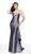 Blush by Alexia Designs - C2003 Metallic Strapless Paneled Gown In Purple