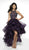 Blush by Alexia Designs - C2005 Illusion Halter High Low Gown In Purple
