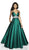 Blush by Alexia Designs - C2006 Jeweled Empire Waist Mikado Gown In Green
