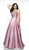 Blush by Alexia Designs - C2020 Jeweled Backless Mikado Gown In Pink