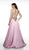 Blush by Alexia Designs - C2020 Jeweled Backless Mikado Gown In Pink