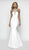 Blush by Alexia Designs - C2025 Tonal Beaded Halter Mermaid Gown In White
