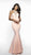 Blush by Alexia Designs - C2025 Tonal Beaded Halter Mermaid Gown In Pink
