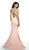 Blush by Alexia Designs - C2025 Tonal Beaded Halter Mermaid Gown In Pink