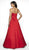 Blush by Alexia Designs - C2059 Contoured Sweetheart Satin Gown In Red