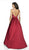 Blush by Alexia Designs - C2077 Strappy Empire Waist Satin Gown In Red