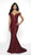 Blush by Alexia Designs - C2084 Plunging Jeweled Corset Lace Gown In Red