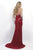 Intrigue - Shimmering Embellished Strapless Sheath  Gown 256 In Red