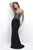 Intrigue - Crystal Embellished Strapless Evening Dress 257 In Black