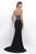 Intrigue - Crystal Embellished Strapless Evening Dress 257 In Black