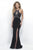 Intrigue - Embellished Halter Neck Sheath Evening Gown 261 In Black