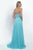 Intrigue - Crystal Ornate Strapless A-line Evening Dress 269 In Blue