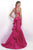 Intrigue - Mikado Halter Neck Ruffled Mermaid  Dress 286 In Pink