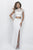 Intrigue - Lace Crop Top Two-Piece Evening Dress 292 In White