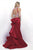 Intrigue - Beaded High Neckline Two-Piece Mermaid Dress 305 in Red