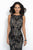 Intrigue - Sleeveless Embellished Lace Overlay Gown 41 In Black