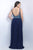 Blush Too - Sequined V Neck Long Dress 11058W in Blue