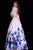JVN50010 Two-Piece Long Sleeve Floral Ballgown