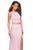 La Femme - 26926 Two Piece Embellished Lace Satin Sheath Dress In Pink