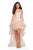 La Femme - 27466 Embellished Lace Sweetheart High Low A-line Dress In Pink