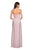 La Femme - 26794 Strapless Sweetheart Neckline Gown with High Slit In Neutral and Pink