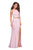 La Femme - 26926 Two Piece Embellished Lace Satin Sheath Dress In Pink