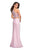 La Femme - 26926 Two Piece Embellished Lace Satin Sheath Dress In Pink