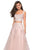 La Femme - 27489 Two Piece Applique Tulle A-line Dress In Pink