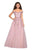 La Femme Gigi - 27595 Embellished Floral Lace Tulle Ballgown In Pink