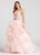 Ellie Wilde - EW118169 Lace High Halter Two-Piece Ballgown In Pink