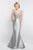 Blush Social Occasion - S2003 Beaded V-Neck Mermaid Evening Gown