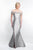 Blush Social Occasion - S2009 Geometric Off-Shoulder mermaid Gown with Slit