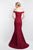 Blush Social Occasion - S2011 Floral Fitted Off-Shoulder Mermaid Gown