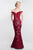 Blush Social Occasion - S2011 Floral Fitted Off-Shoulder Mermaid Gown
