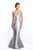 Blush Social Occasion - S2014 Beaded Off-Shoulder Fitted Mermaid Gown