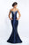 Blush Social Occasion - S2014 Beaded Off-Shoulder Fitted Mermaid Gown