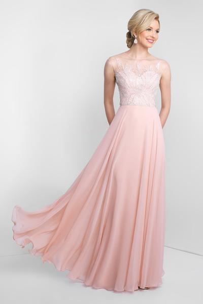 Blush Social Occasion - S2022 Beaded Cap Sleeves A-Line Evening Dress