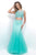 Blush - Two-Piece Jewel-accented Dress 11003 in Green
