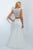 Blush - Two-Piece Jewel-accented Dress 11003 in White