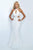 Blush - Crystal Embellished High Neck Mermaid Dress 11034 In White