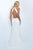 Blush - Crystal Embellished High Neck Mermaid Dress 11034 In White